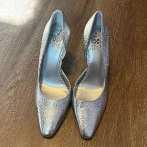 silver heels | worn once | great condition